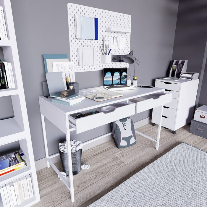 Hanah Home Duru 1600-47 Escritorio de Estudio Blanco